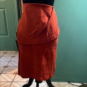 CAbi Women's Orange Midi Skirt